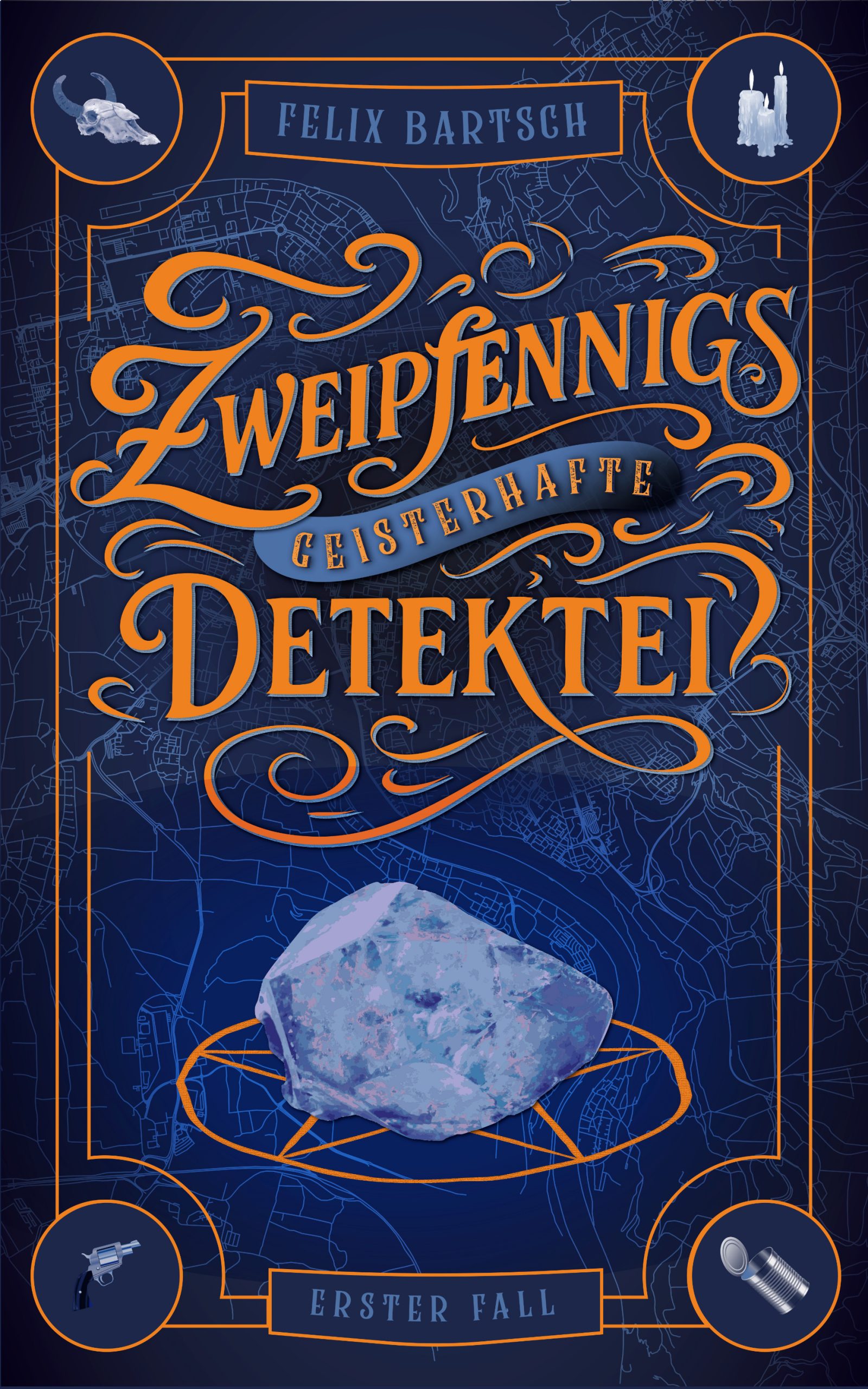 Das Buchcover des Urban-Fantasy-Romans "Zweipfennigs geisterhafte Detektei".